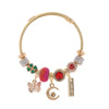 Wholesale Fashion Diamond Insect Pattern Alloy Diy Beaded Adjustable Couple Bracelets For Women