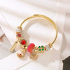 Wholesale Fashion Diamond Insect Pattern Alloy Diy Beaded Adjustable Couple Bracelets For Women