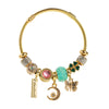 Wholesale Fashion Diamond Insect Pattern Alloy Diy Beaded Adjustable Couple Bracelets For Women