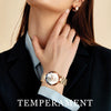 Wholesale Fashion Diamondencrusted Stainless Steel Band Waterproof Quartz Watch For Women With Round Dial And Spiral Crown