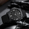 Wholesale Fashion Digital Men's Watch With Canvas Strap And Round Dial Metal Case Pin Buckle Ordinary Glass Mirror Leisure Style