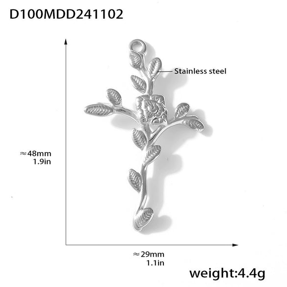 Wholesale Fashion Diy Jewelry Ferris Wheel Pendant Accessories With Natural Geometric Elements Stainless Steel 18K Gold Electroplated