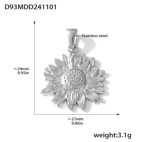 Wholesale Fashion Diy Jewelry Ferris Wheel Pendant Accessories With Natural Geometric Elements Stainless Steel 18K Gold Electroplated