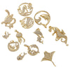 Wholesale Fashion Dolphin Seahorse Turtle Pendant Diy Necklace Jewelry Accessories Copper 18K Gold Plated