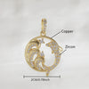 Wholesale Fashion Dolphin Seahorse Turtle Pendant Diy Necklace Jewelry Accessories Copper 18K Gold Plated