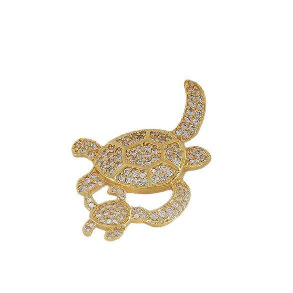 Wholesale Fashion Dolphin Seahorse Turtle Pendant Diy Necklace Jewelry Accessories Copper 18K Gold Plated