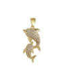 Wholesale Fashion Dolphin Seahorse Turtle Pendant Diy Necklace Jewelry Accessories Copper 18K Gold Plated