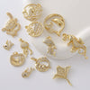 Wholesale Fashion Dolphin Seahorse Turtle Pendant Diy Necklace Jewelry Accessories Copper 18K Gold Plated