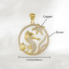 Wholesale Fashion Dolphin Seahorse Turtle Pendant Diy Necklace Jewelry Accessories Copper 18K Gold Plated