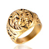 Wholesale Fashion Domineering Stainless Steel Lion Head Ring For Men Titanium Steel Polished