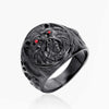 Wholesale Fashion Domineering Stainless Steel Lion Head Ring For Men Titanium Steel Polished