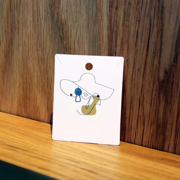 100pcs/pack Wholesale Fashion Earrings and Necklace Label Cards Made of Paper for Stall Display with Printing