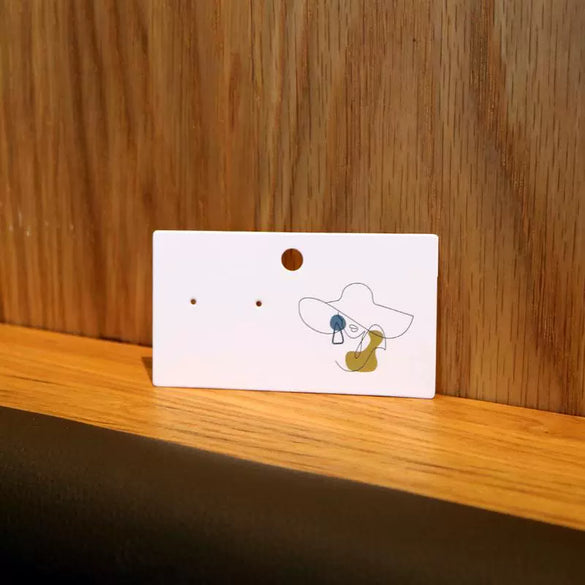100pcs/pack Wholesale Fashion Earrings and Necklace Label Cards Made of Paper for Stall Display with Printing