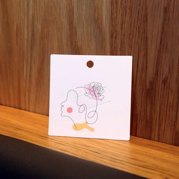 100pcs/pack Wholesale Fashion Earrings and Necklace Label Cards Made of Paper for Stall Display with Printing