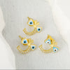 Wholesale Fashion Earrings Copper Geometric U Shape Microinlaid Colorful Zircon Electroplating Oil Dripping
