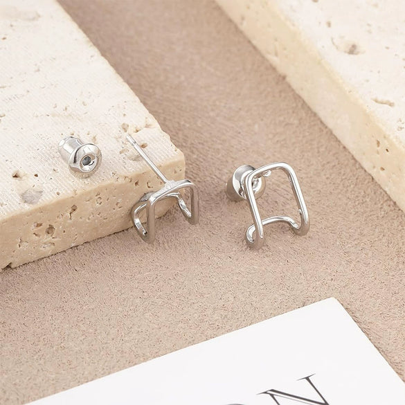 Wholesale Fashion Earrings Copper Gold Geometric Square Electroplated For Women