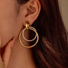 Wholesale Fashion Earrings Stainless Steel Geometric Jewelry For Women With Electroplating