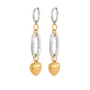 Wholesale Fashion Earrings Stainless Steel 18K Gold Plated Heart Shape Geometric Design