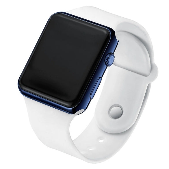 Wholesale Fashion Electronic Watch Square Shape Pu Strap Plastic Case Geometric Style