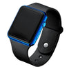 Wholesale Fashion Electronic Watch Square Shape Pu Strap Plastic Case Geometric Style