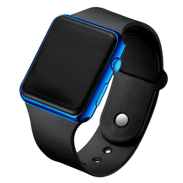 Wholesale Fashion Electronic Watch Square Shape Pu Strap Plastic Case Geometric Style