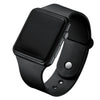 Wholesale Fashion Electronic Watch Square Shape Pu Strap Plastic Case Geometric Style