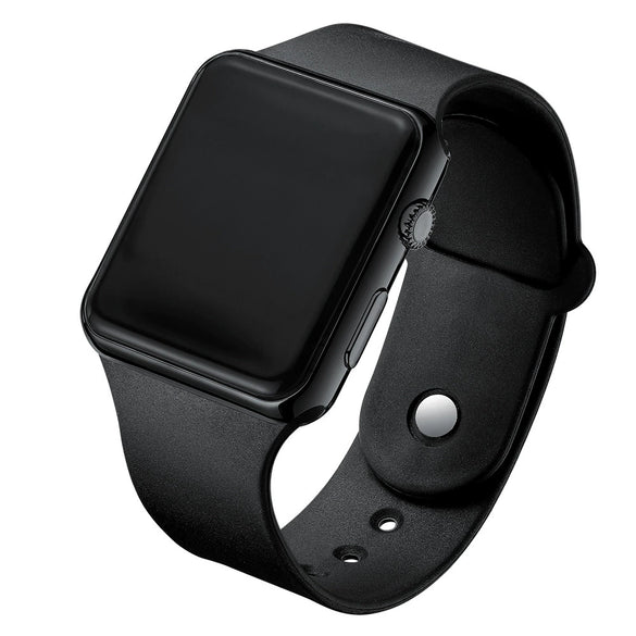 Wholesale Fashion Electronic Watch Square Shape Pu Strap Plastic Case Geometric Style