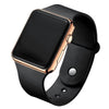 Wholesale Fashion Electronic Watch Square Shape Pu Strap Plastic Case Geometric Style