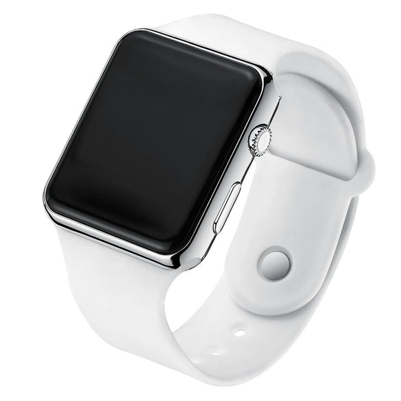 Wholesale Fashion Electronic Watch Square Shape Pu Strap Plastic Case Geometric Style