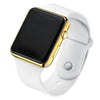 Wholesale Fashion Electronic Watch Square Shape Pu Strap Plastic Case Geometric Style