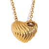 Wholesale Fashion Elegant Heartshaped Titanium Steel And Stainless Steel 18K Goldplated Pendant Necklace For Women