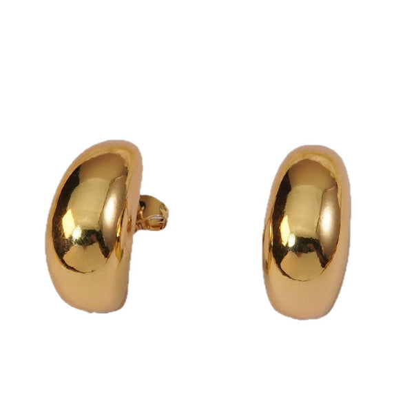 Wholesale Fashion Elegant Light Luxury Geometric Ear Studs Titanium Steel Jewelry Electroplated For Women