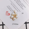 Wholesale Fashion Exquisite Crystal Pearl Bowknot And Fivepointed Star Pendant Earrings Jewelry Accessories With Electroplating Treatment