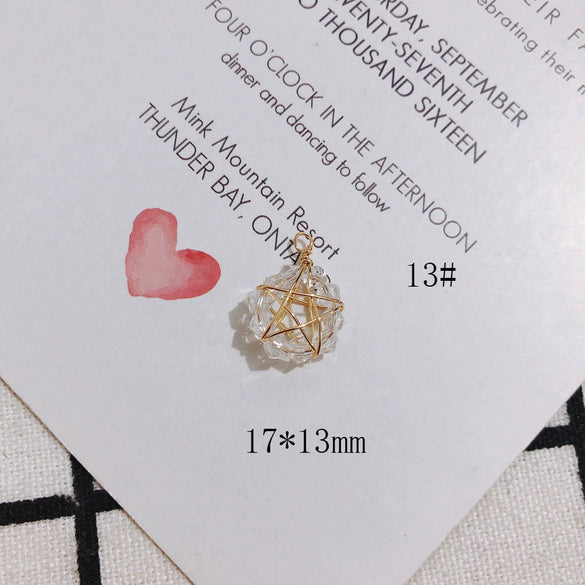 Wholesale Fashion Exquisite Crystal Pearl Bowknot And Fivepointed Star Pendant Earrings Jewelry Accessories With Electroplating Treatment