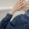 Wholesale Fashion Female Student Mini Dial Round Quartz Watch With Alloy Case And Pu Strap In Rose Red Candy Color