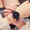 Wholesale Fashion Female Student Round Dial Alloy Case Stainless Steel Strap Star Pattern Watch