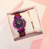 Wholesale Fashion Female Student Round Dial Alloy Case Stainless Steel Strap Star Pattern Watch