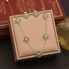 Wholesale Fashion Four Leaf Clover Stainless Steel Necklace Set In Old Money Style