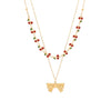 Wholesale Fashion Fruit Shaped Stainless Steel Pendant Necklace With O Chain And Electroplating Treatment For Women