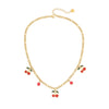 Wholesale Fashion Fruit Shaped Stainless Steel Pendant Necklace With O Chain And Electroplating Treatment For Women