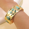 Wholesale Fashion Fruit Style Oil Dripping Stainless Steel Open Bracelet