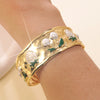 Wholesale Fashion Fruit Style Oil Dripping Stainless Steel Open Bracelet