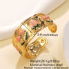 Wholesale Fashion Fruit Style Oil Dripping Stainless Steel Open Bracelet