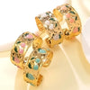 Wholesale Fashion Fruit Style Oil Dripping Stainless Steel Open Bracelet