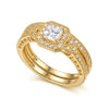Wholesale Fashion Geometric Copper Electroplated Couple Rings For Women