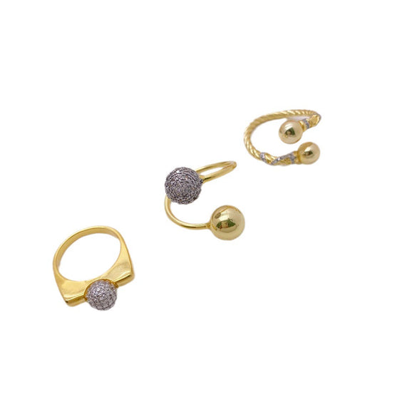 Wholesale Fashion Geometric Copper Ring With Electroplating Treatment Unisex