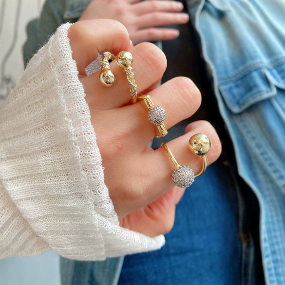 Wholesale Fashion Geometric Copper Ring With Electroplating Treatment Unisex