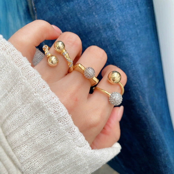 Wholesale Fashion Geometric Copper Ring With Electroplating Treatment Unisex