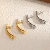 Wholesale Fashion Geometric Drop Shape Stainless Steel Electroplated Women's Earrings