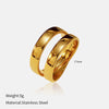 Wholesale Fashion Geometric Embossed Electroplated Titanium Steel Women's Ring